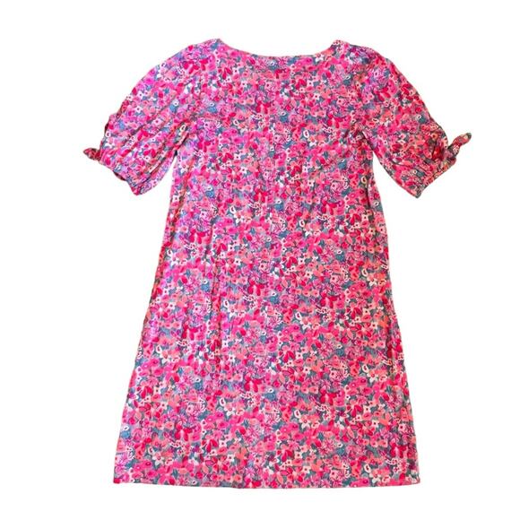 Lilly Pulitzer Women’s Sz M NWT Pink Floral Dress Short Sleeve Easley T-Shirt - Picture 6 of 9